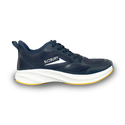 Men’s Navy Blue Running Shoes – Lightweight Trainers with Cushioned Sole by Sudbury