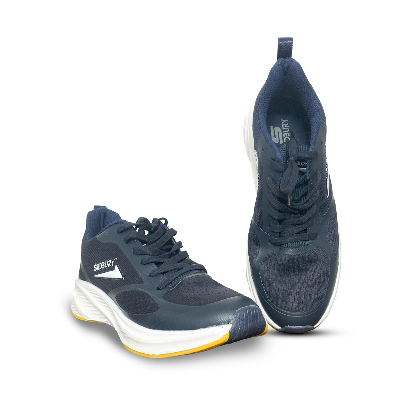 Men’s Navy Blue Running Shoes – Lightweight Trainers with Cushioned Sole by Sudbury