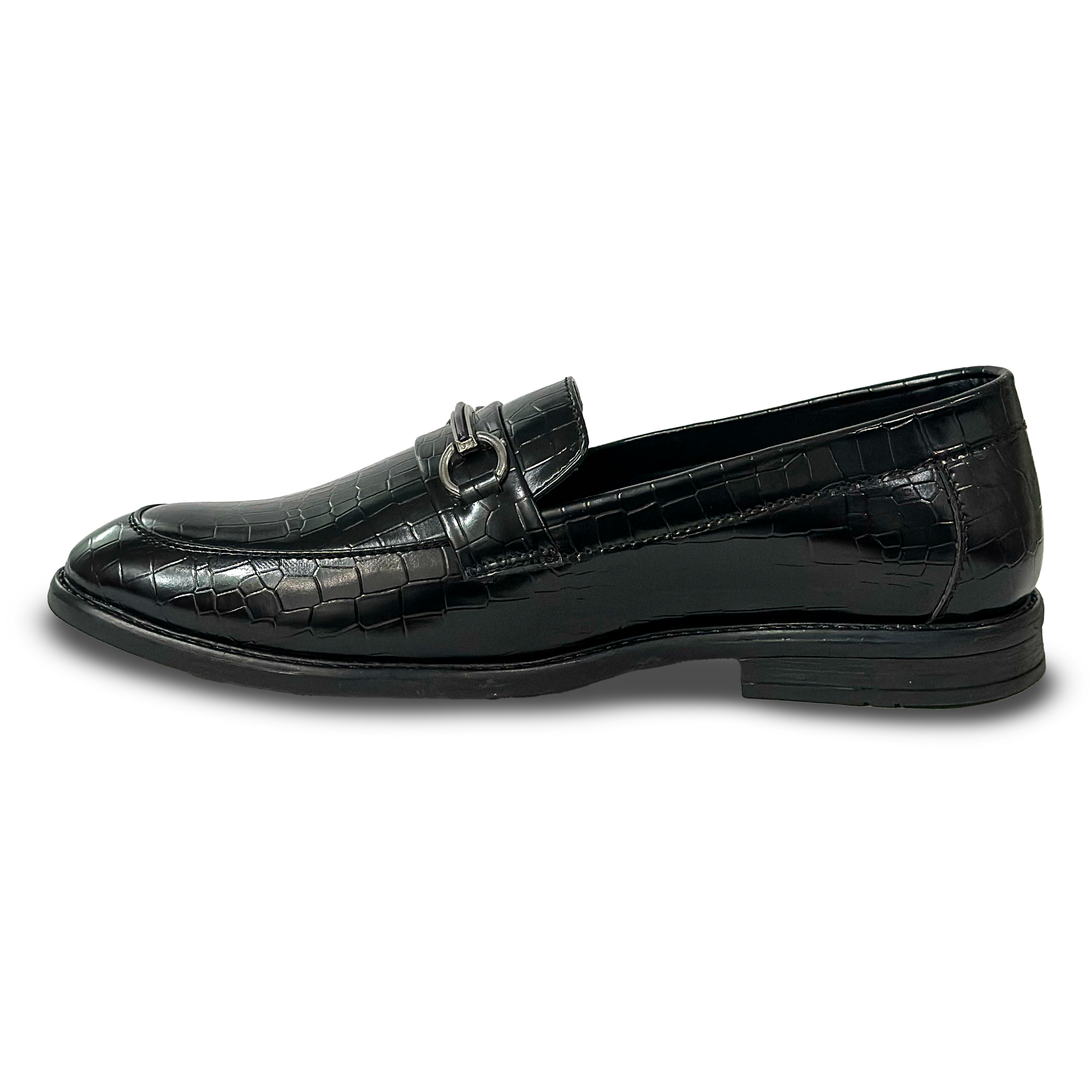Luxury in Every Step – Italian Croc-Textured Loafers