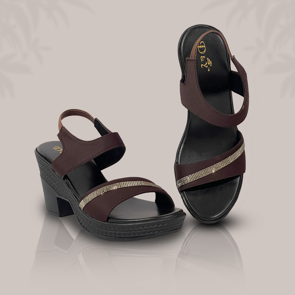 Wine Shimmer Party Wedges – Stylish Heels for Every Celebration