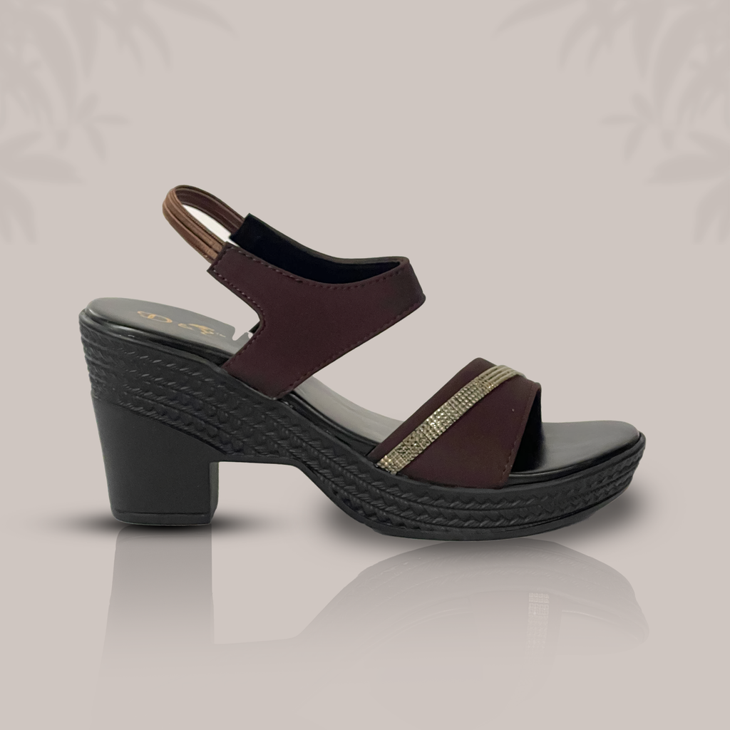 Wine Shimmer Party Wedges – Stylish Heels for Every Celebration