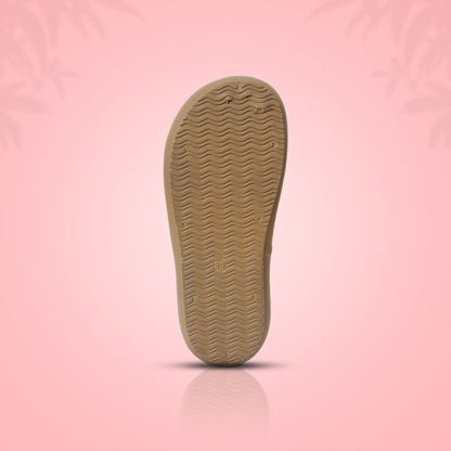 Tan Knot Bow Comfort Sandals – Sweetheart Style with All-Day Ease