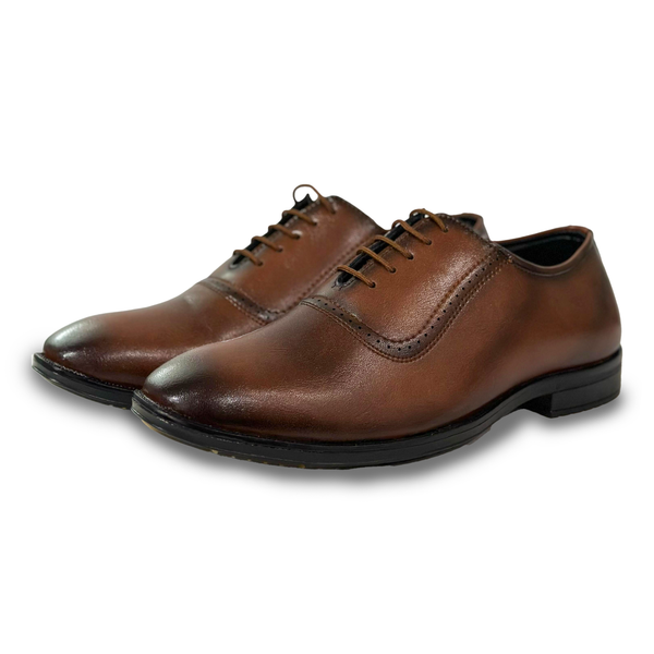 Men’s Cognac Leather Oxford Dress Shoes – Formal Lace-Up by Sudbury