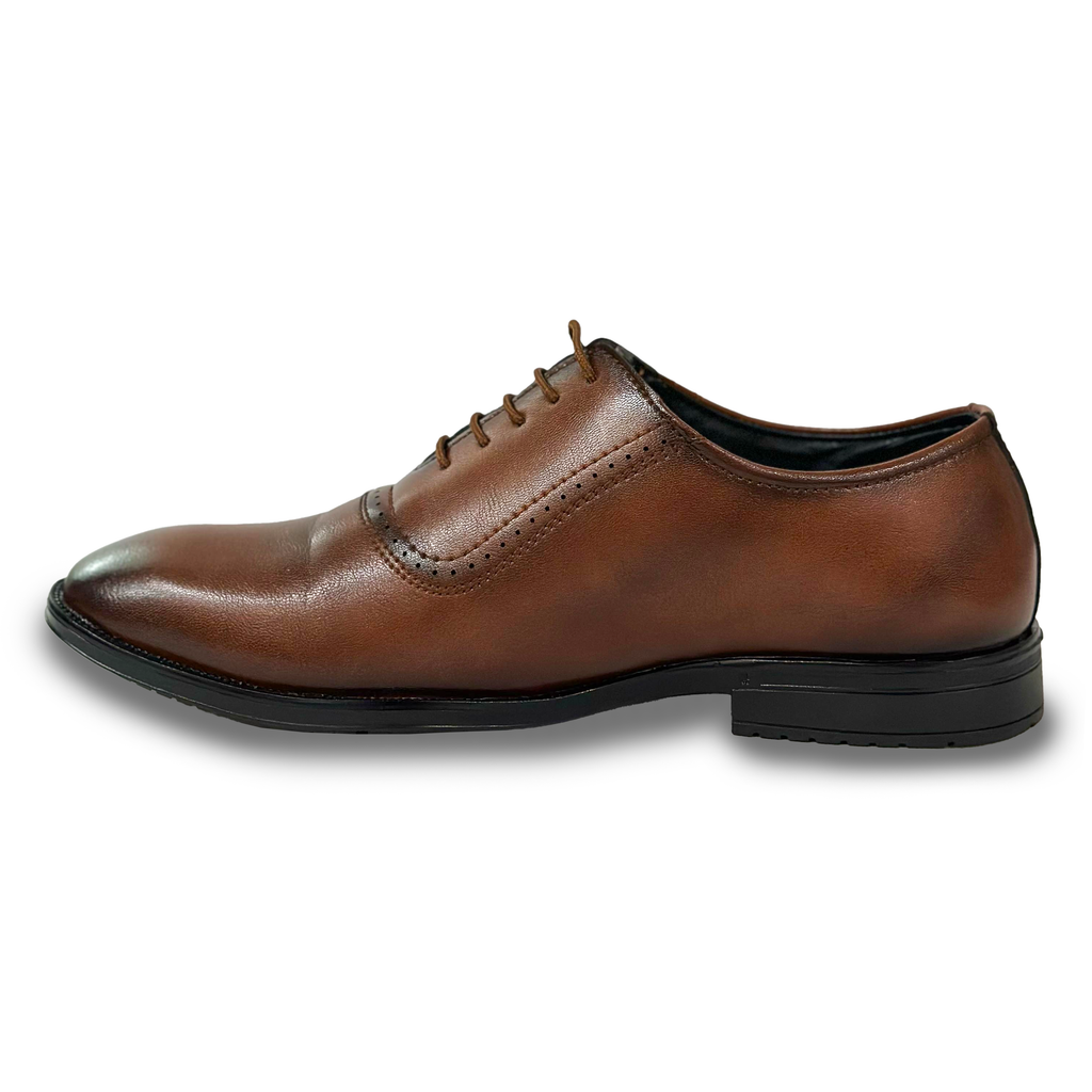 Men’s Cognac Leather Oxford Dress Shoes – Formal Lace-Up by Sudbury