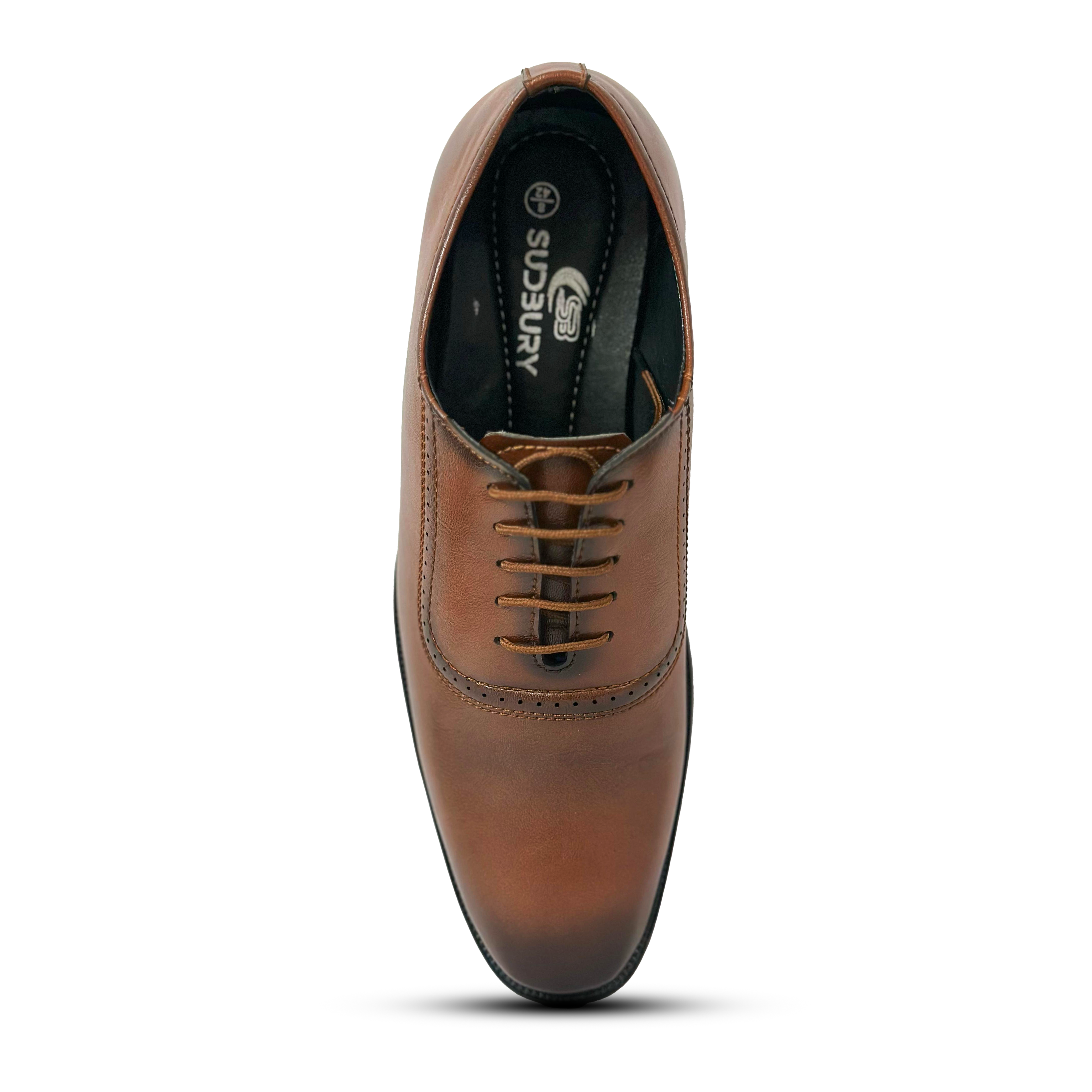 Men’s Cognac Leather Oxford Dress Shoes – Formal Lace-Up by Sudbury