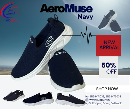 AeroMuse – Navy | Men’s Slip-On for Everyday Comfort