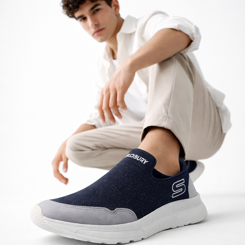 AeroFlex Slip-On Sneakers – Navy Blue
