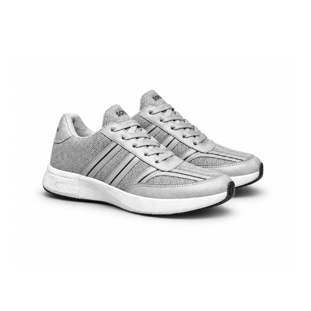 Sudbury RunMax Marathon Lightweight Running Shoes for Men – Breathable Sports & Walking Shoes | Grey