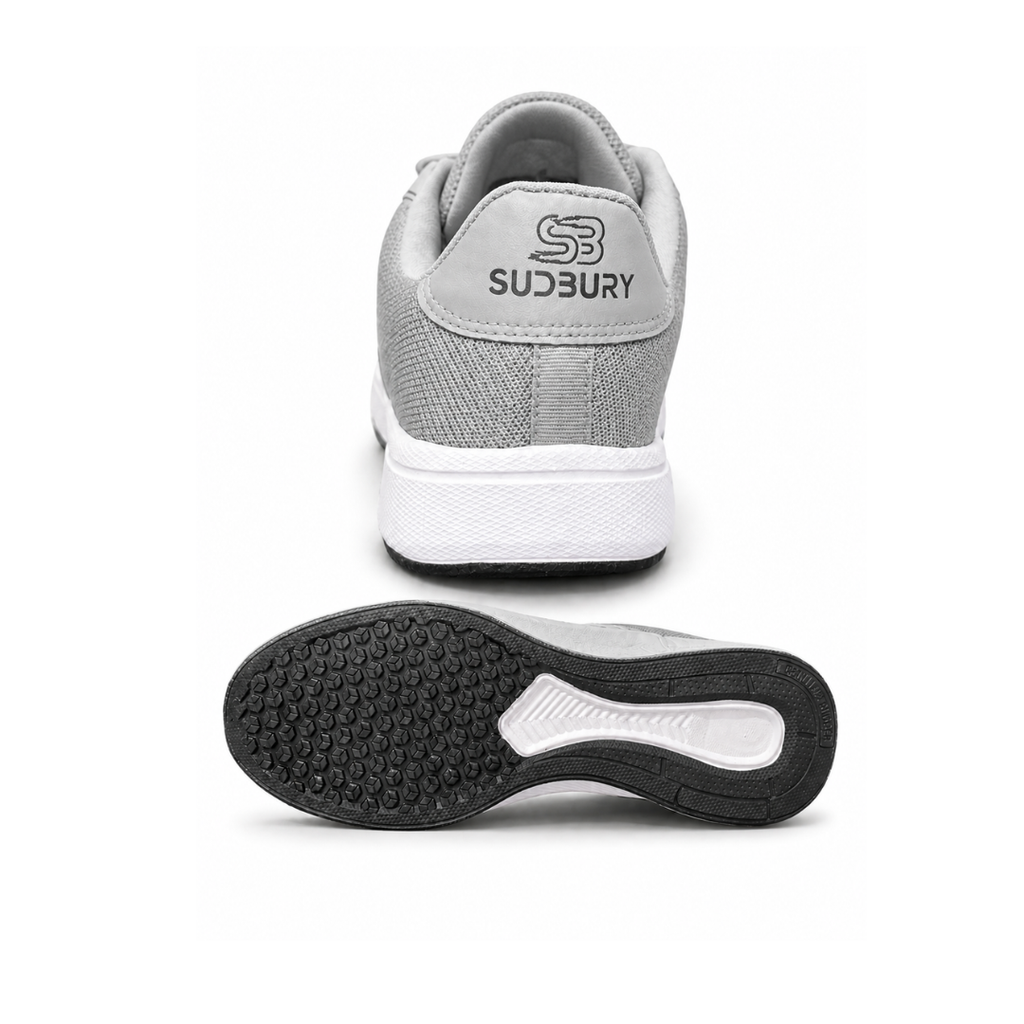Sudbury RunMax Marathon Lightweight Running Shoes for Men – Breathable Sports & Walking Shoes | Grey