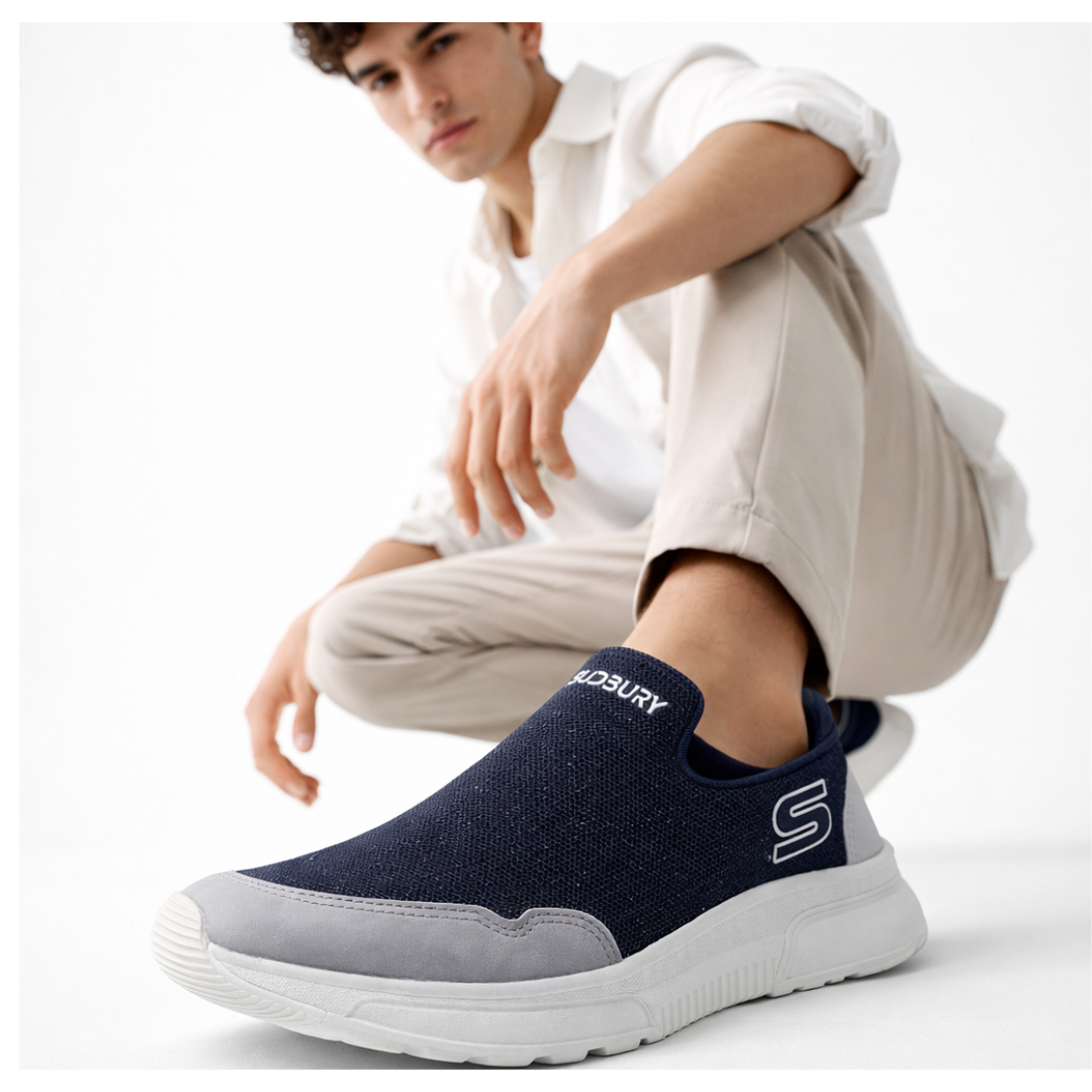 AeroFlex Slip-On Sneakers – Navy Blue