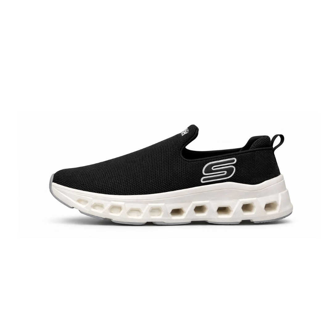 Elite Comfort Black Slip-On Sneakers