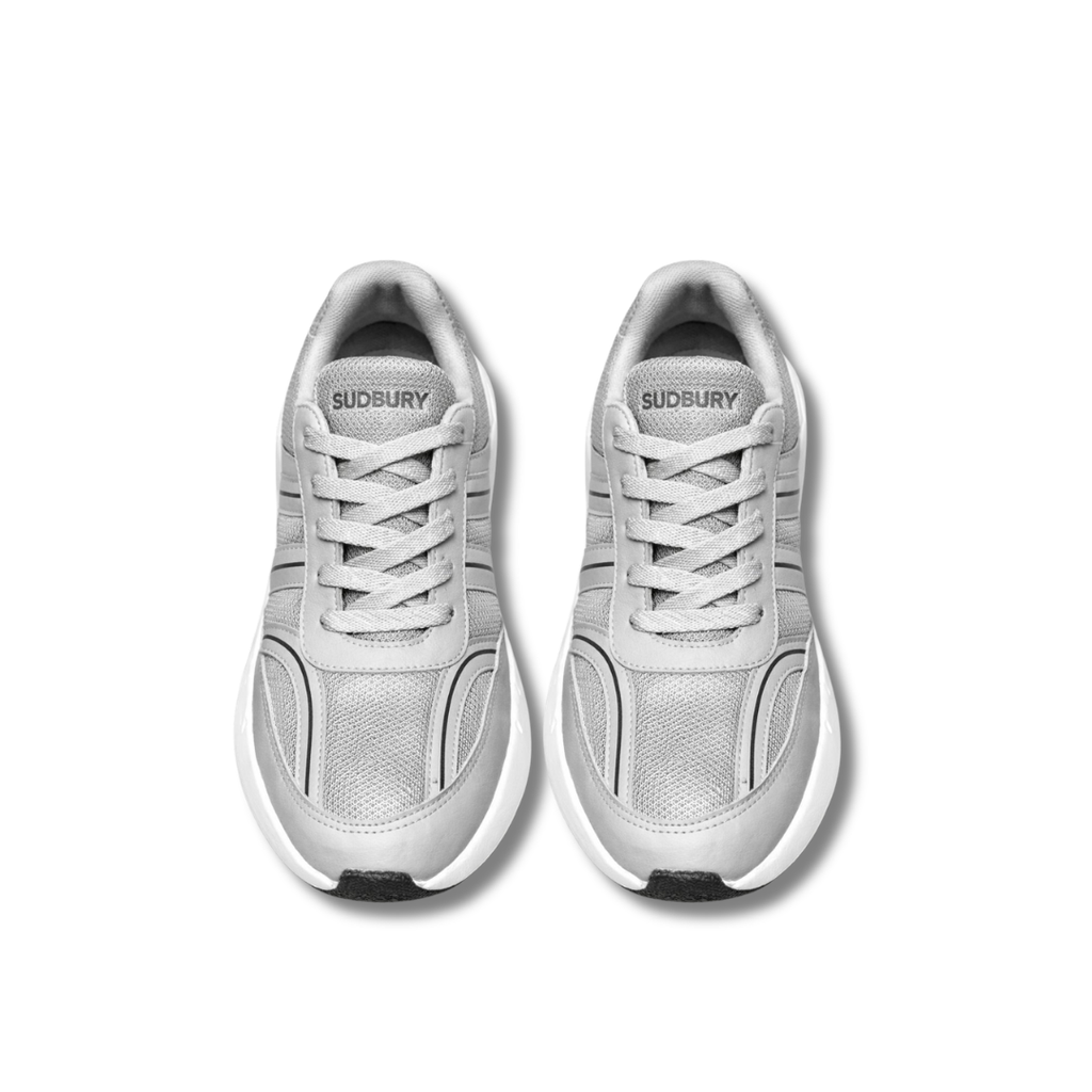 Sudbury RunMax Marathon Lightweight Running Shoes for Men – Breathable Sports & Walking Shoes | Grey