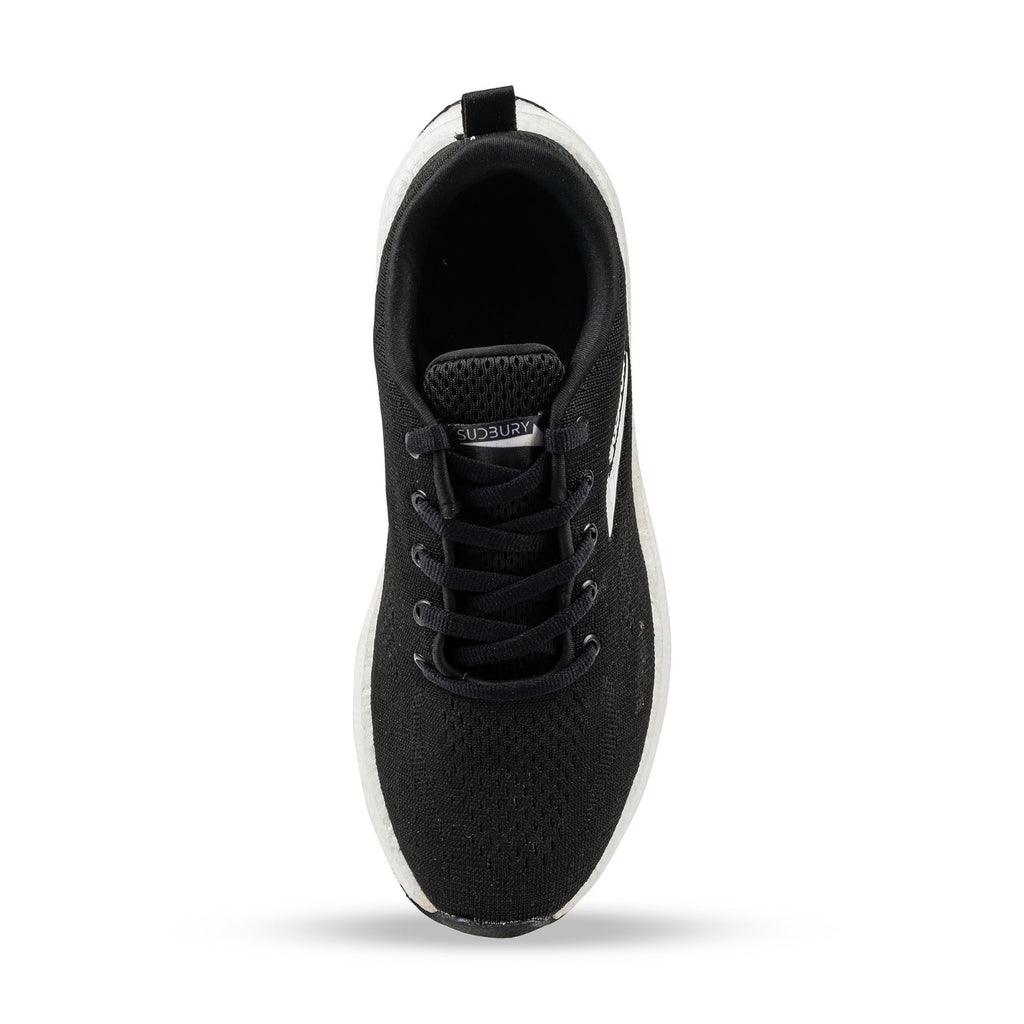 Sudbury AeroRun – Soft Black Running Shoes for Men | Lightweight & Cushioned