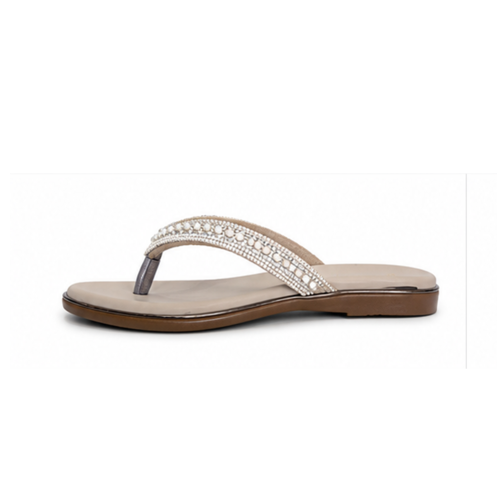 Sudbury Pearl Embellished Comfort Toe-Ring Sandals